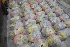 Donated dry rations at Nittambuwa